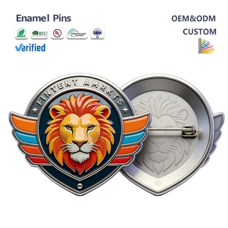 Custom Die-Cut Animal Enamel Pins high quality