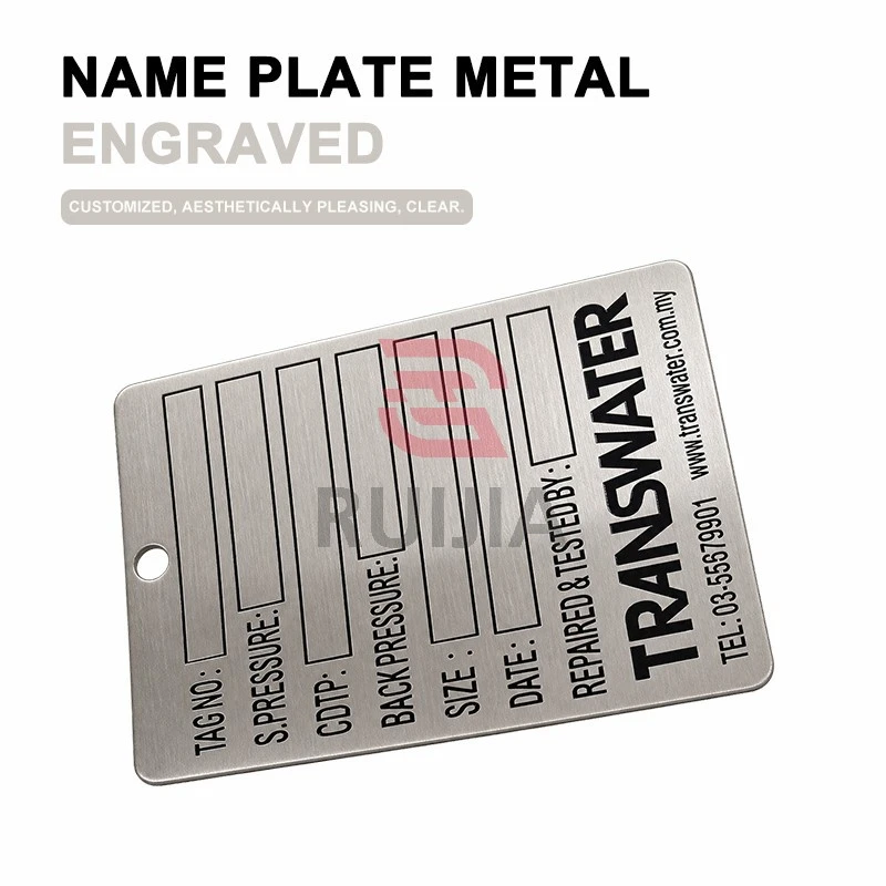 Name Plate Metal Engraved
